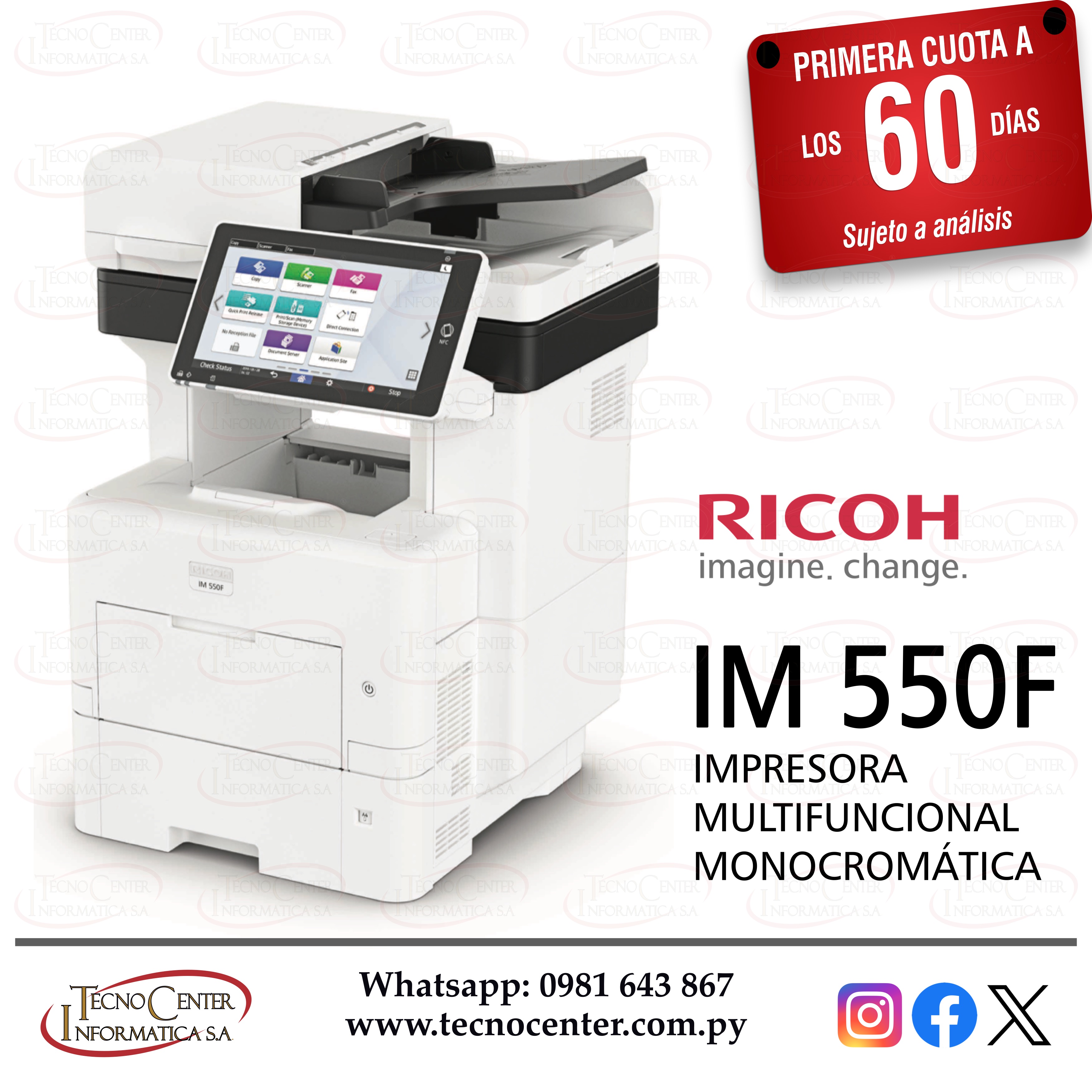 Impresora Multifuncion Monocromática Ricoh IM550F